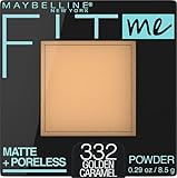 Maybelline Fit Me Matte + Poreless Pressed Face Powder Makeup, Golden Caramel, 1 Count | Amazon (US)