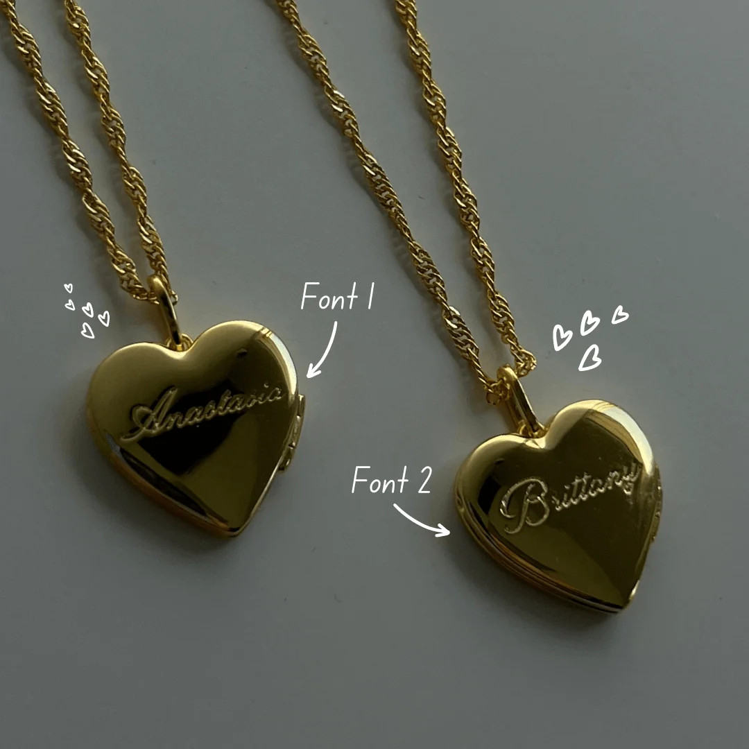 Custom/Personalized Heart Locket Necklace | Evry Jewels