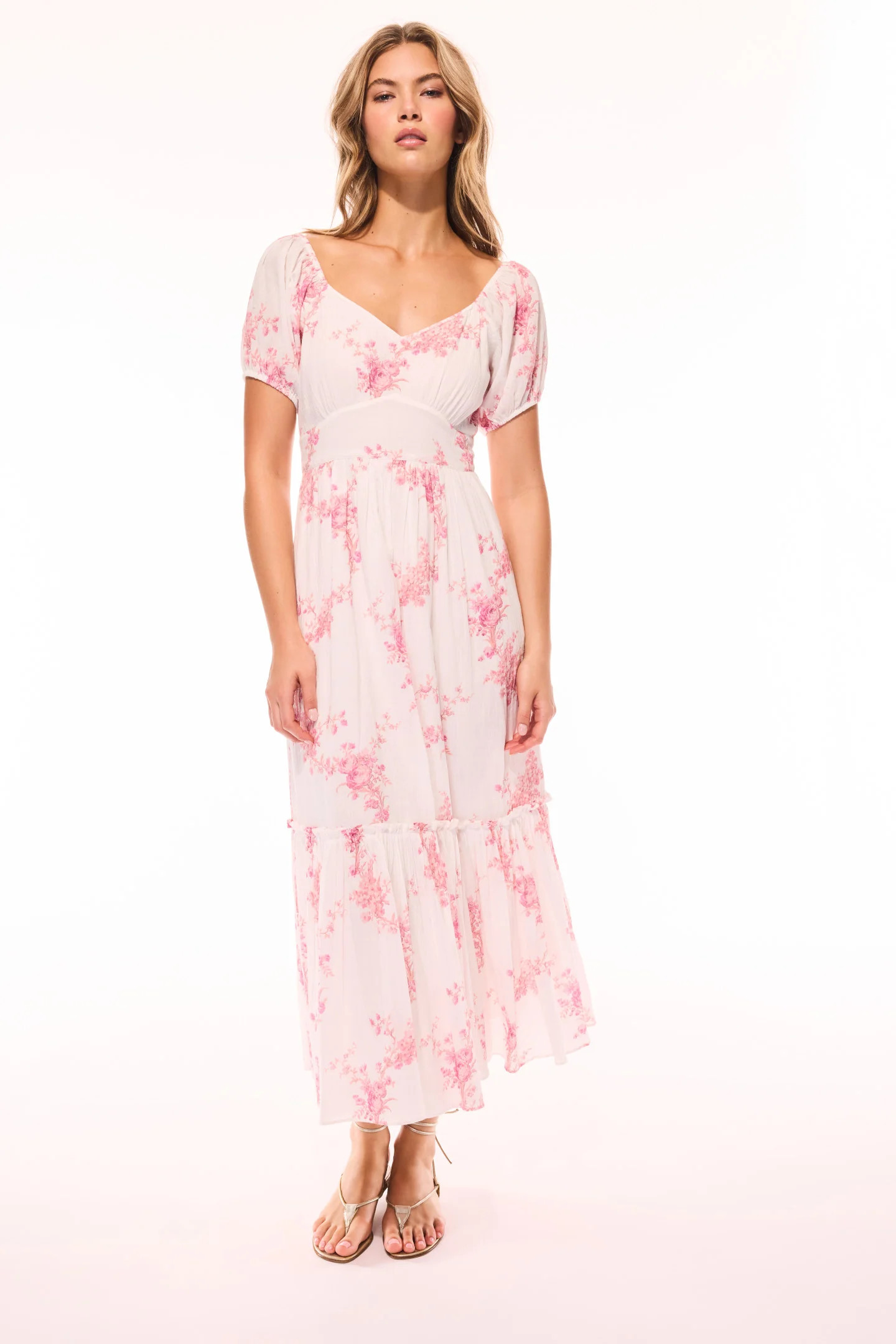 Angie Upcycled Cotton Midi Dress | LoveShackFancy