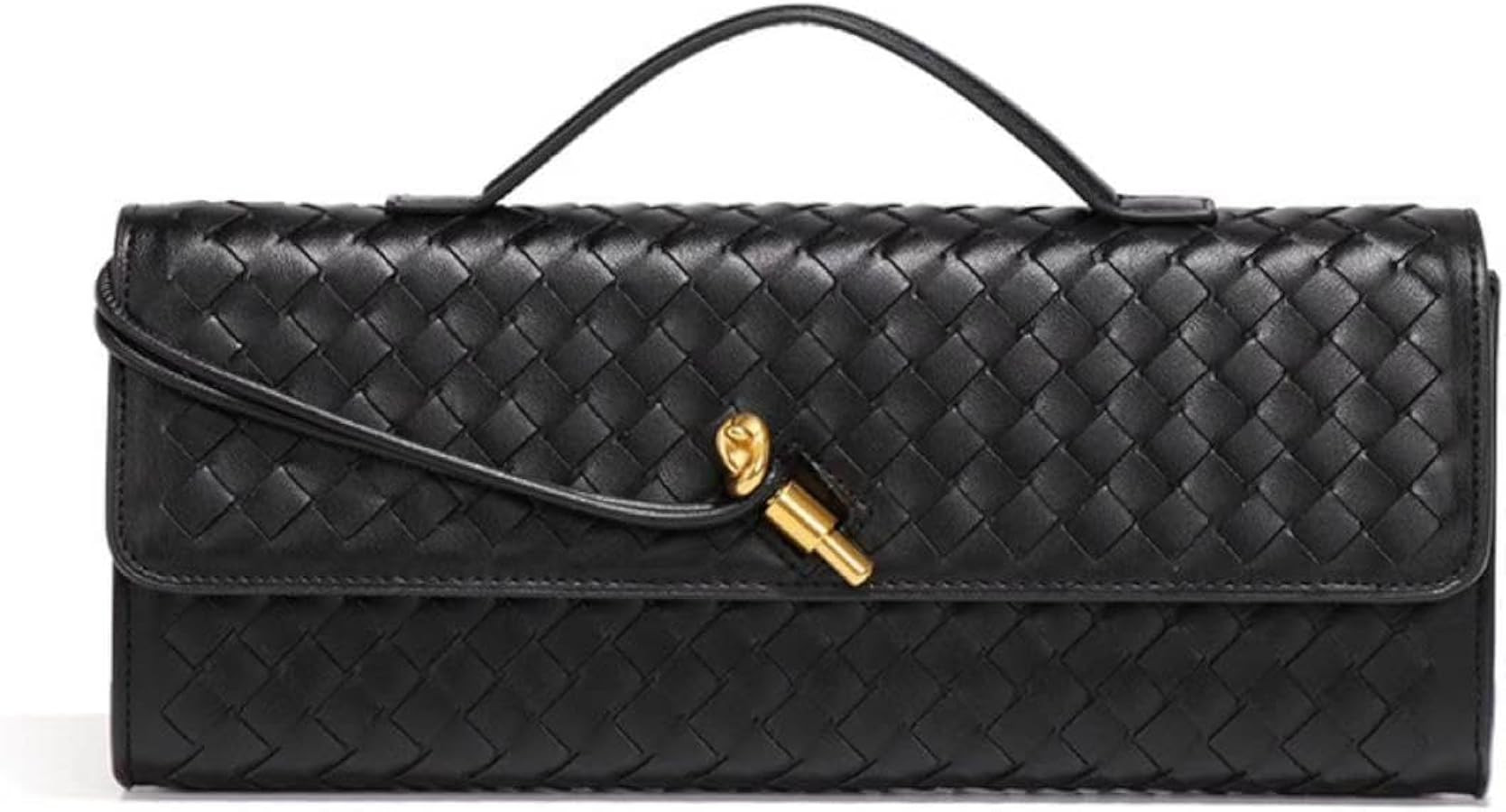 Women's Handmade Woven Evening Bag Casual Leather Shoulder Handbag Casual Crossbody Bags with Det... | Amazon (CA)