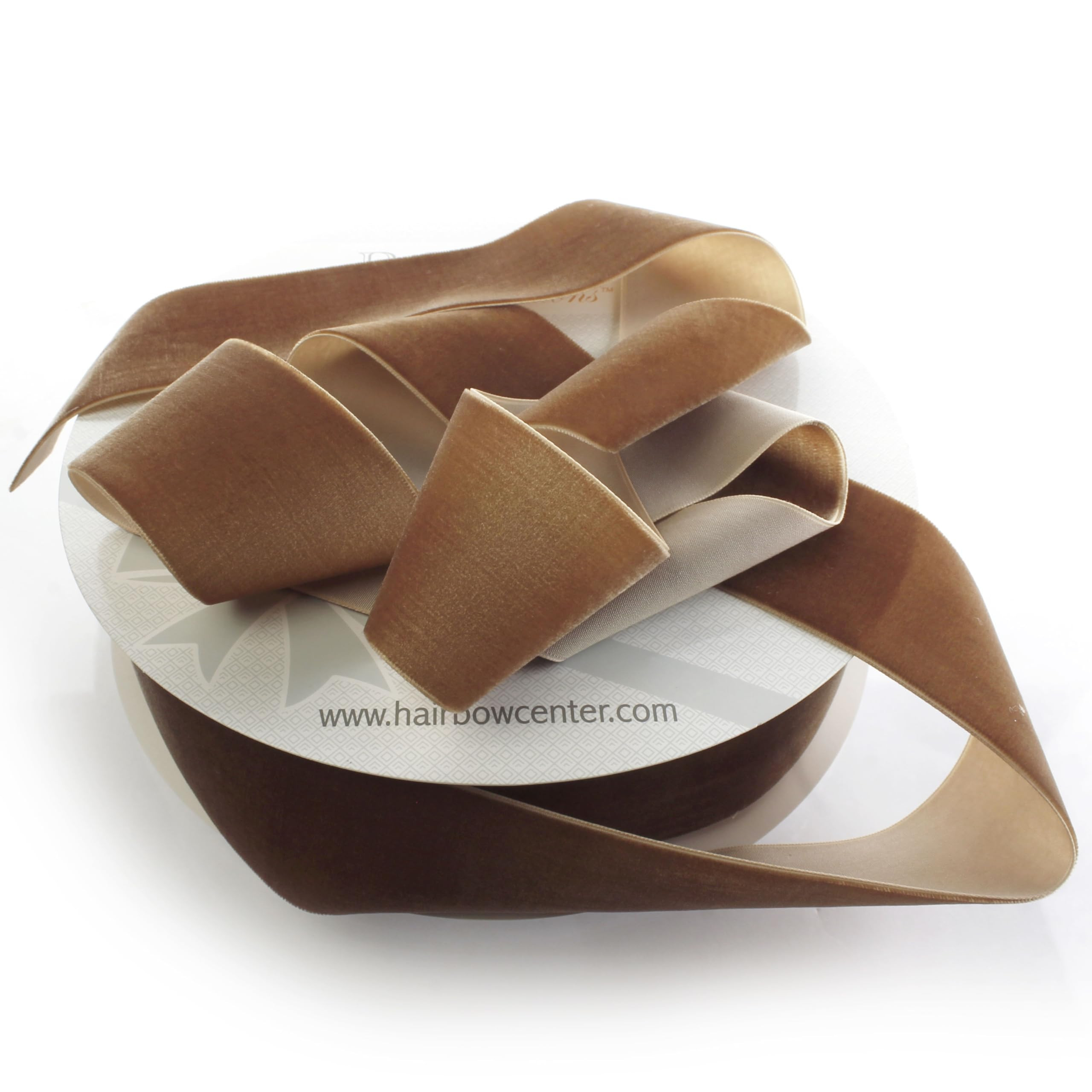 2" Velvet Ribbon Camel 5 Yards HairBow Center | Amazon (US)