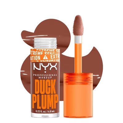 NYX Professional Makeup Duck Plump High Pigment Plumping Lip Gloss - Mocha Me Crazy - 0.23 fl oz | Target
