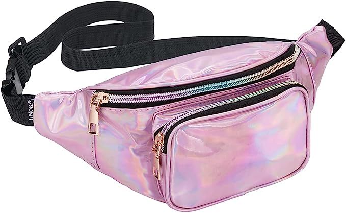 LIVACASA Fanny Packs for Women Fashionable Waist Packs Holographic Fanny Packs for Girls Bum Bags... | Amazon (US)