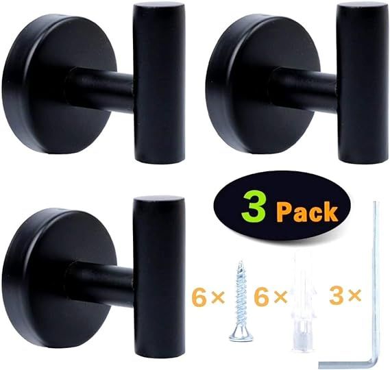 Belerry [3 Pack] 2.2 Inch Bathroom Towel Hooks, Brushed Nickel SUS 304 Stainless Steel Wall Hooks... | Amazon (US)
