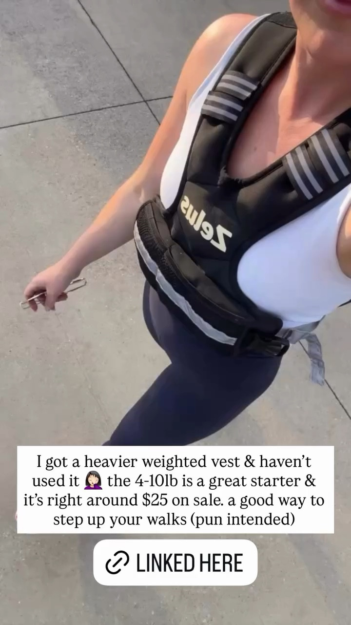 I got a heavier weighted vest & haven't used it the 4-10lb is a great starter & it's right around $25 on sale. a good way to step up your walks (pun intended)

#LTKSaleAlert #LTKfitnessgoals #LTKActive