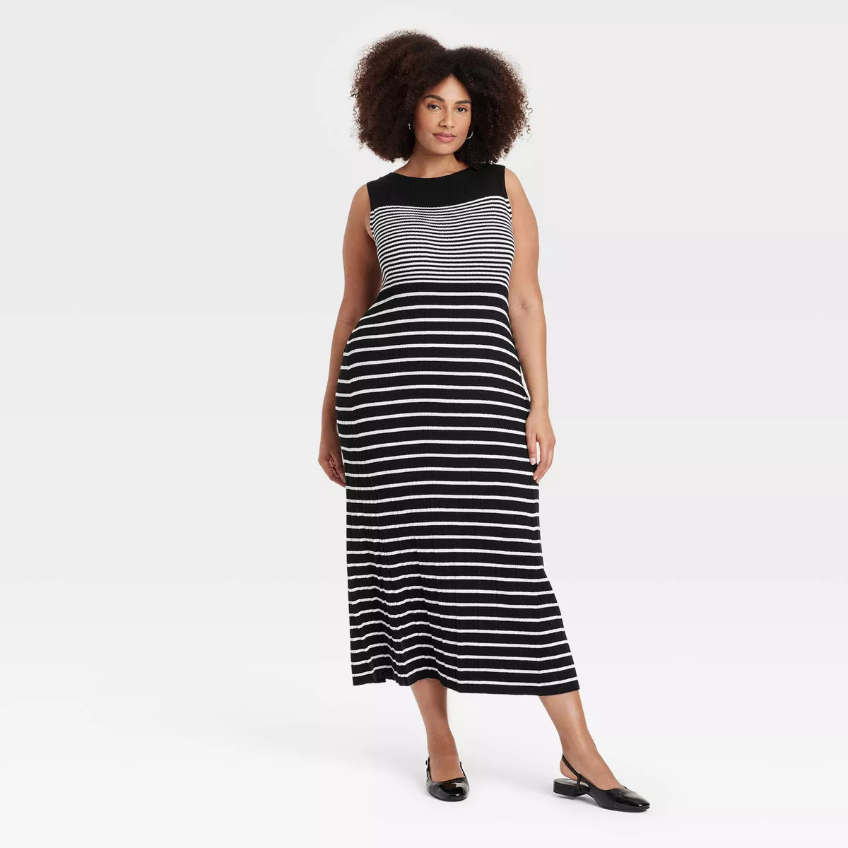 Women's Faux Plisse Midi Sweater Dress - A New Day™ | Target
