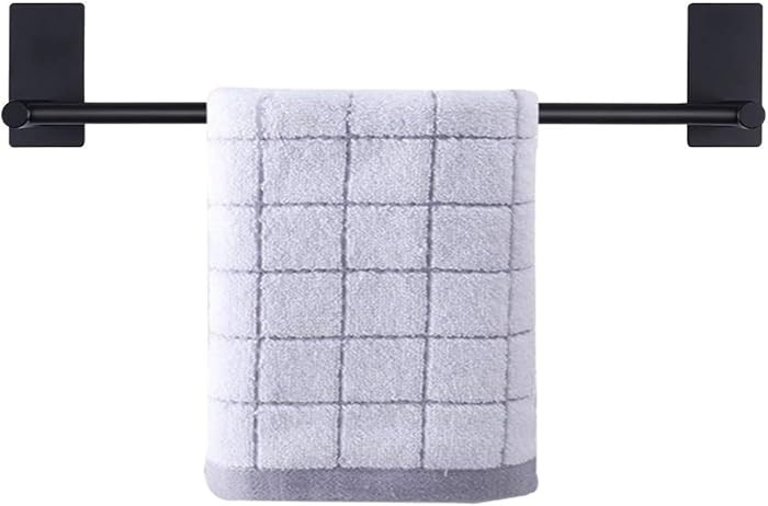 NearMoon Self Adhesive Bathroom Towel Bar- Stainless Steel Bath Wall Shelf Rack Hanging Towel Sti... | Amazon (US)