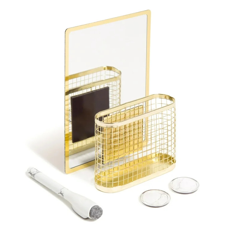 U Brands 5 Piece Locker Starter Kit, Gold and Marble, Teen, 6314U | Walmart (US)