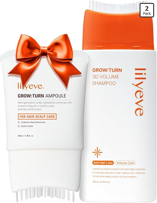 GROWTURN Hair Growth Duo with Built-in Brush \u2013 Hair Serum 3.38oz & Shampoo 6.76oz set | Amazon (US)