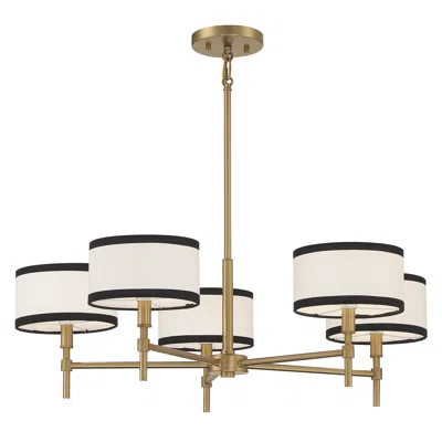 Sela 5 - Light Shaded Drum Chandelier | Birch Lane