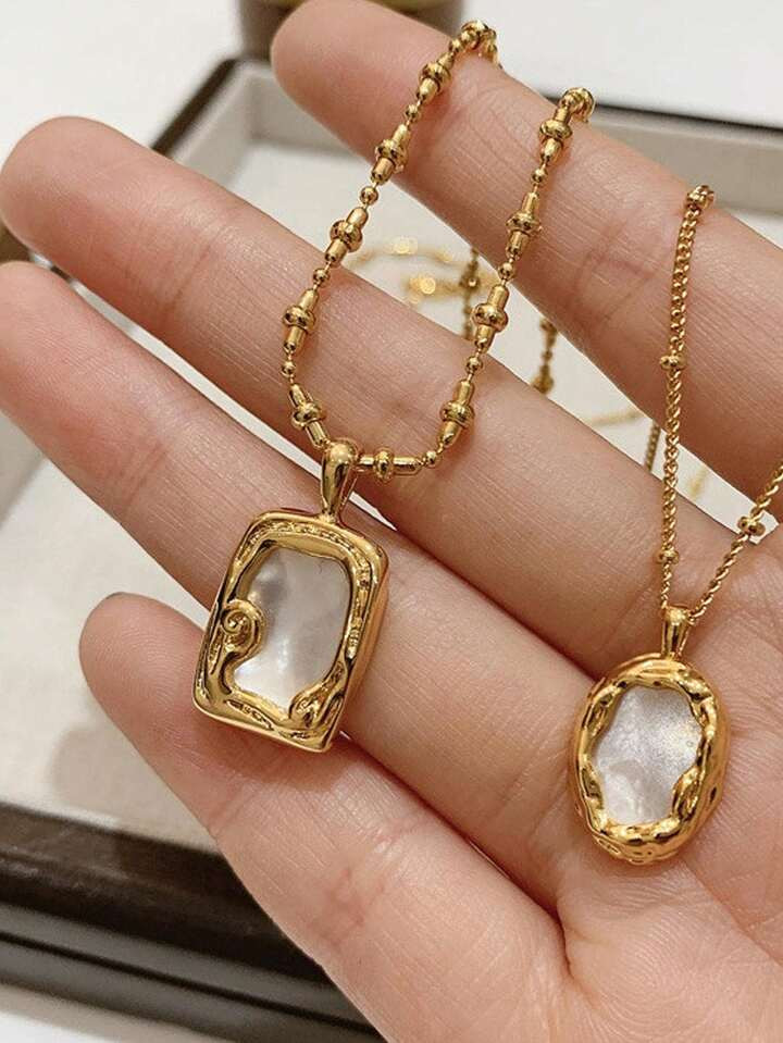 Fashionable Irregular Geometric Charm Necklace For Women For Daily Decoration | SHEIN