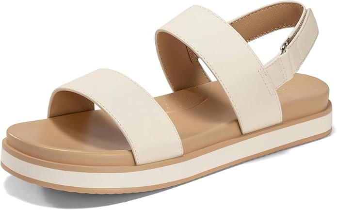 Coutgo Women's Arch Support Adjustable Strap Flat Sandals | Amazon (US)