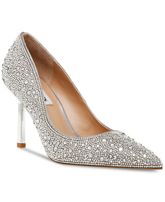 Steve Madden Women's Classie Pointed-Toe Rhinestone Stiletto Pumps - Macy's | Macy's