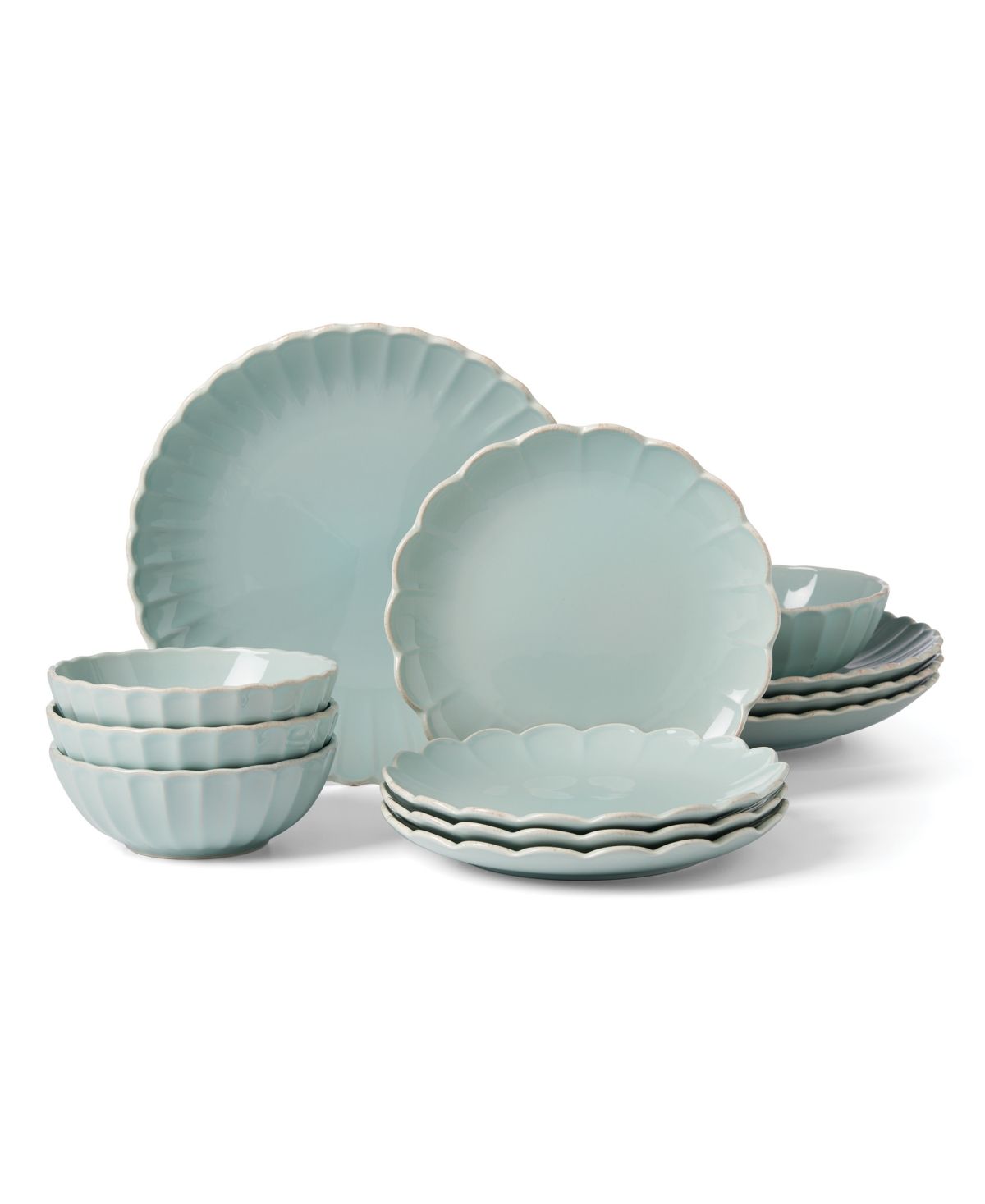 Lenox French Perle Solid 12 Piece Dinnerware Set, Service for 4 | Macys (US)