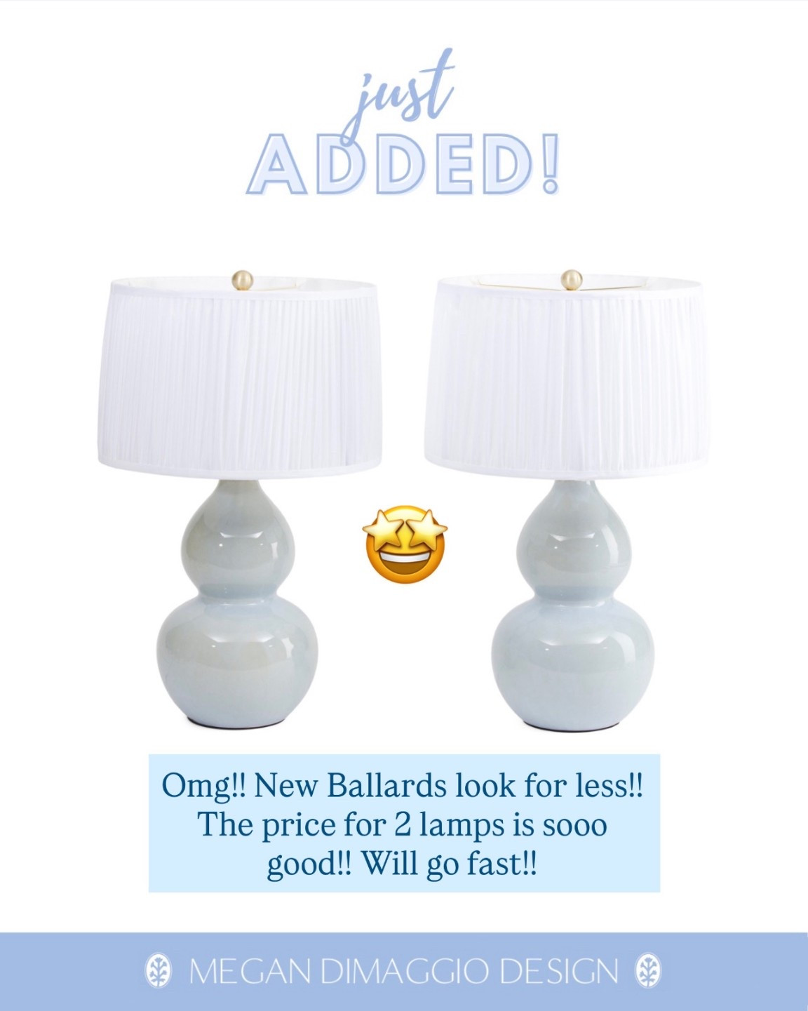 HIGH SELLOUT RISK!! Wow!! LOVE these new blue gourd style lamps with pleated shades!! Look so much like the Ballard designs ones but the price is for the pair!! 🤩🙌🏻🤯

#LTKSaleAlert #LTKHome