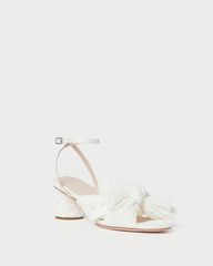 Dahlia White Lace Bow Heel | Loeffler Randall