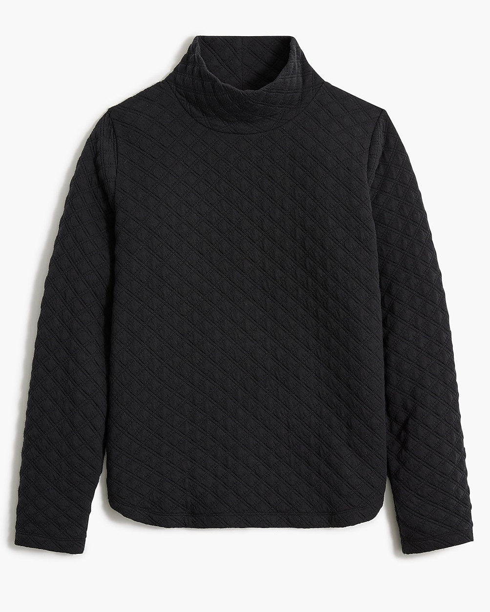 Quilted mockneck pullover | J.Crew Factory