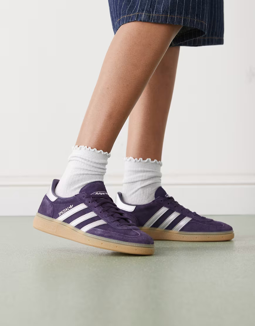 adidas Originals Handball Spezial sneakers in dark purple and silver | ASOS (Global)