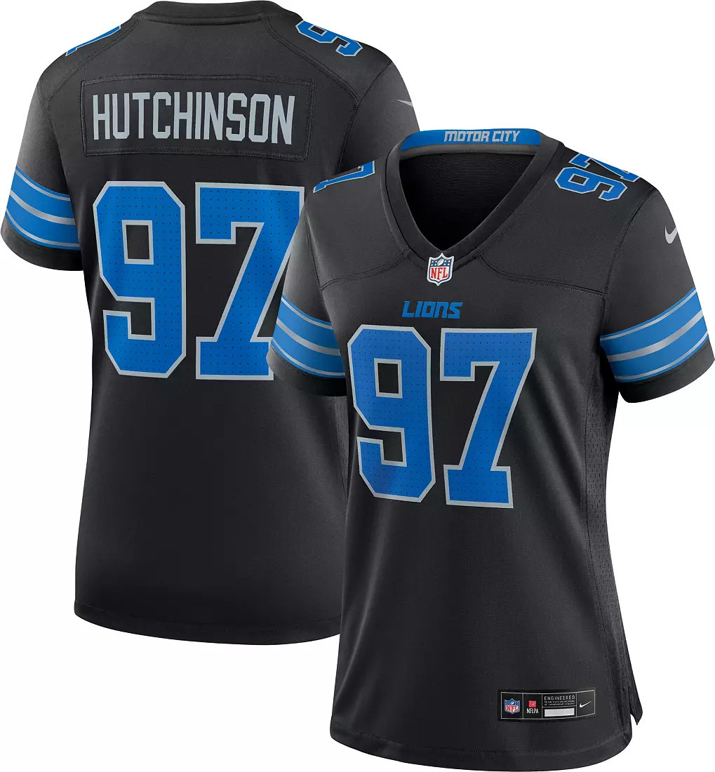 Nike Women's Detroit Lions Aidan Hutchinson #97 Alternate Black Game Jersey | DICK'S Sporting Goods