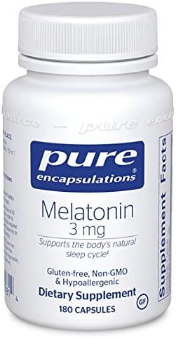 Pure Encapsulations Melatonin 3 mg | Antioxidant Supplement to Support Natural Sleeping* | 180 Ca... | Amazon (US)