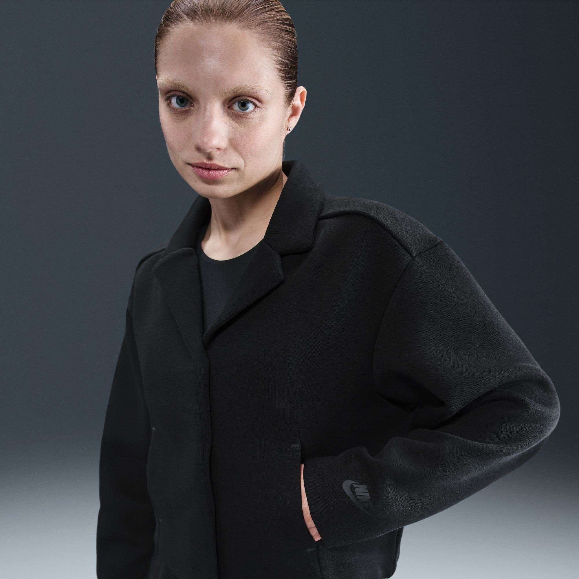 Nike Women's Sportswear Tech Fleece Tailored Jacket, Small, Black | DICK'S Sporting Goods