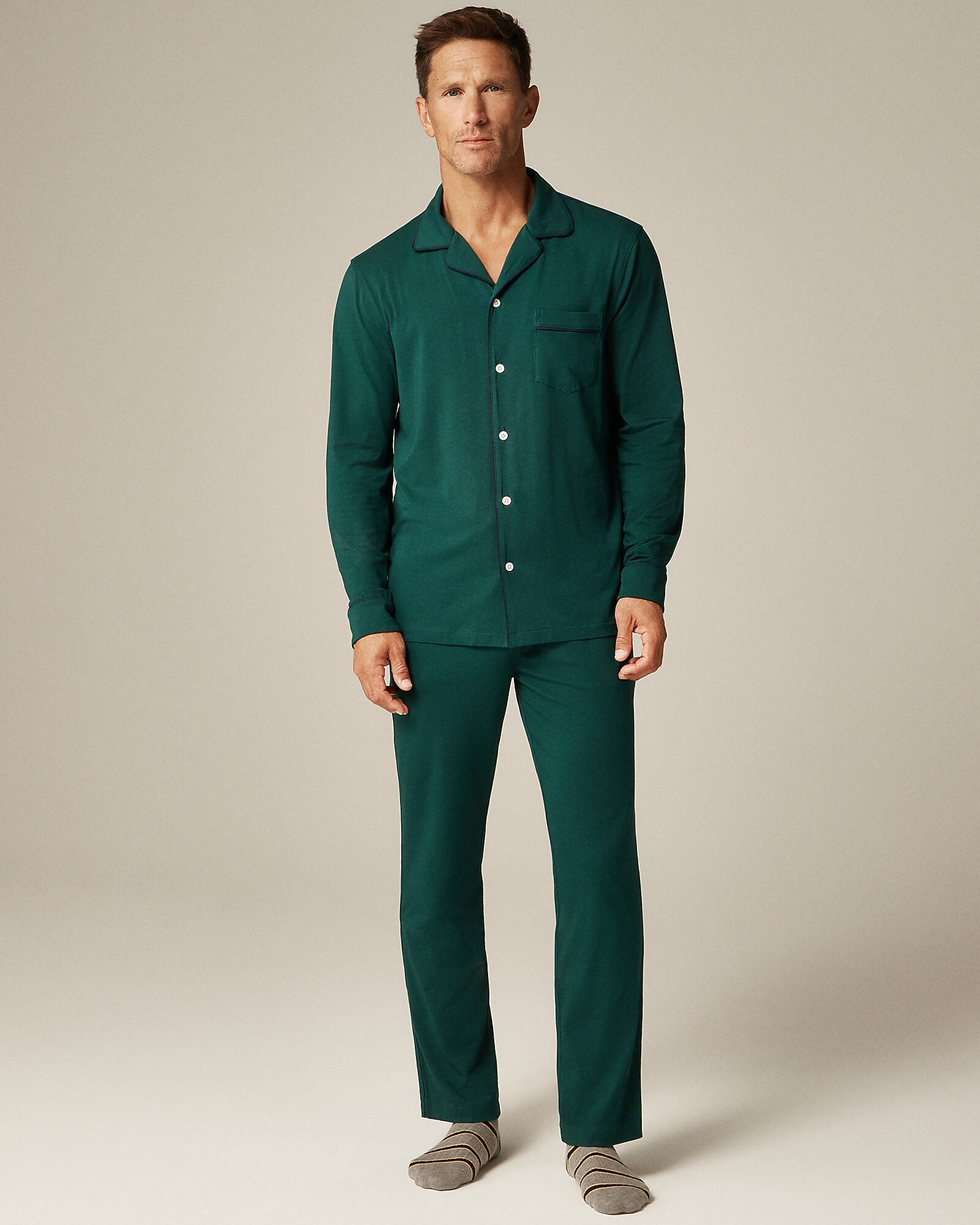 Pajama set in cotton-blend jersey | J. Crew US