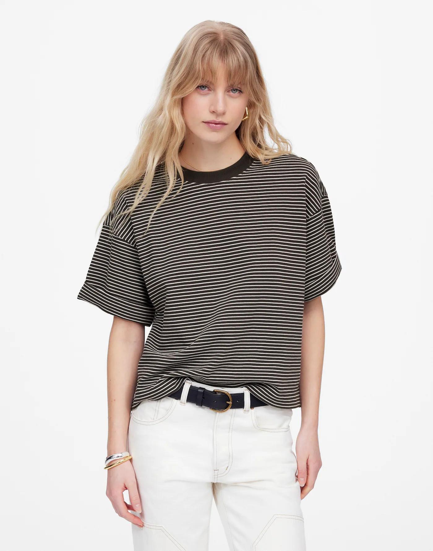 Sweatshirt Tee in Stripe | Madewell | Madewell
