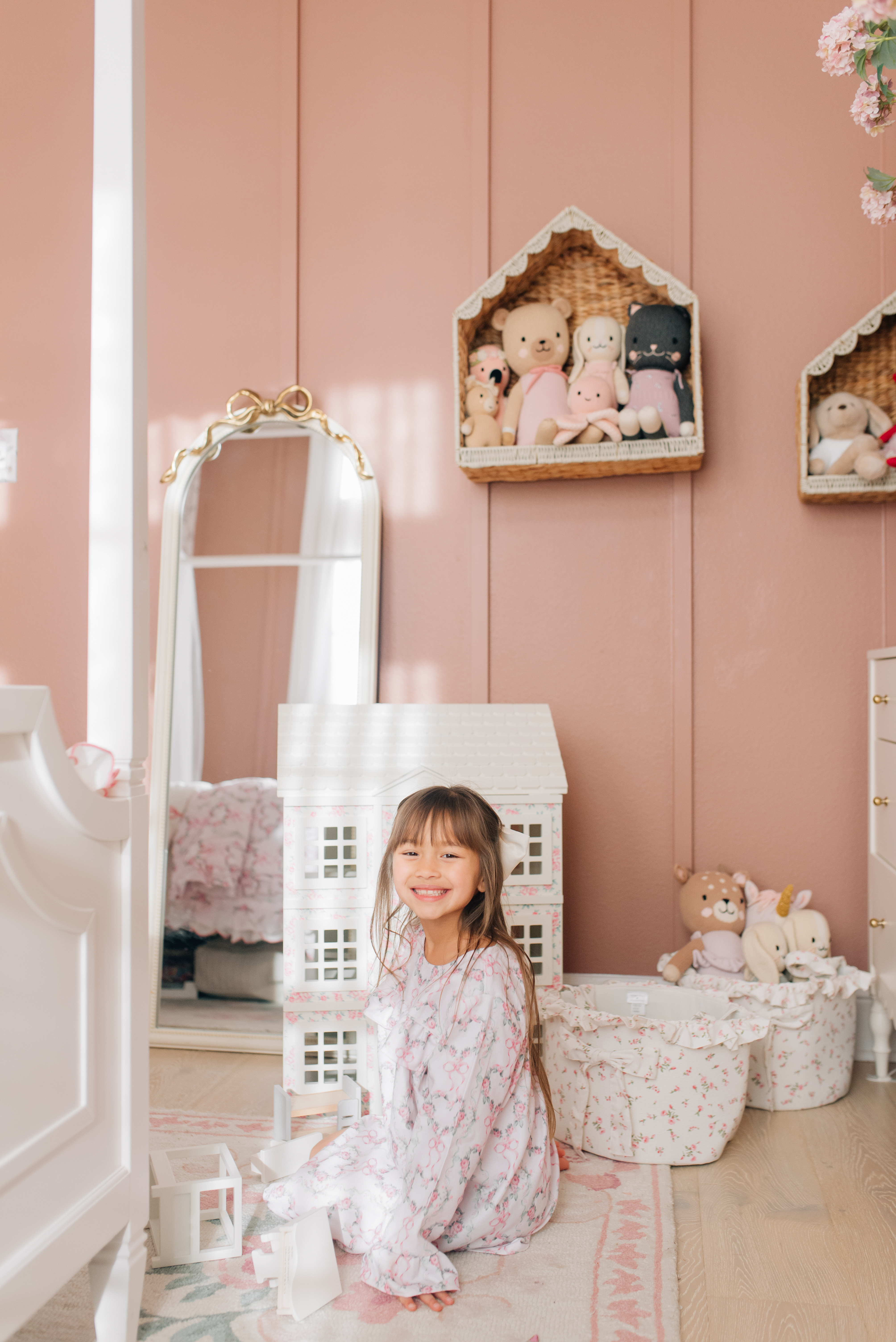 Chloe playing with her new Love shack fancy doll house from pottey barn !! 

 #LTKValentine #LTKSeasonal #LTKHome