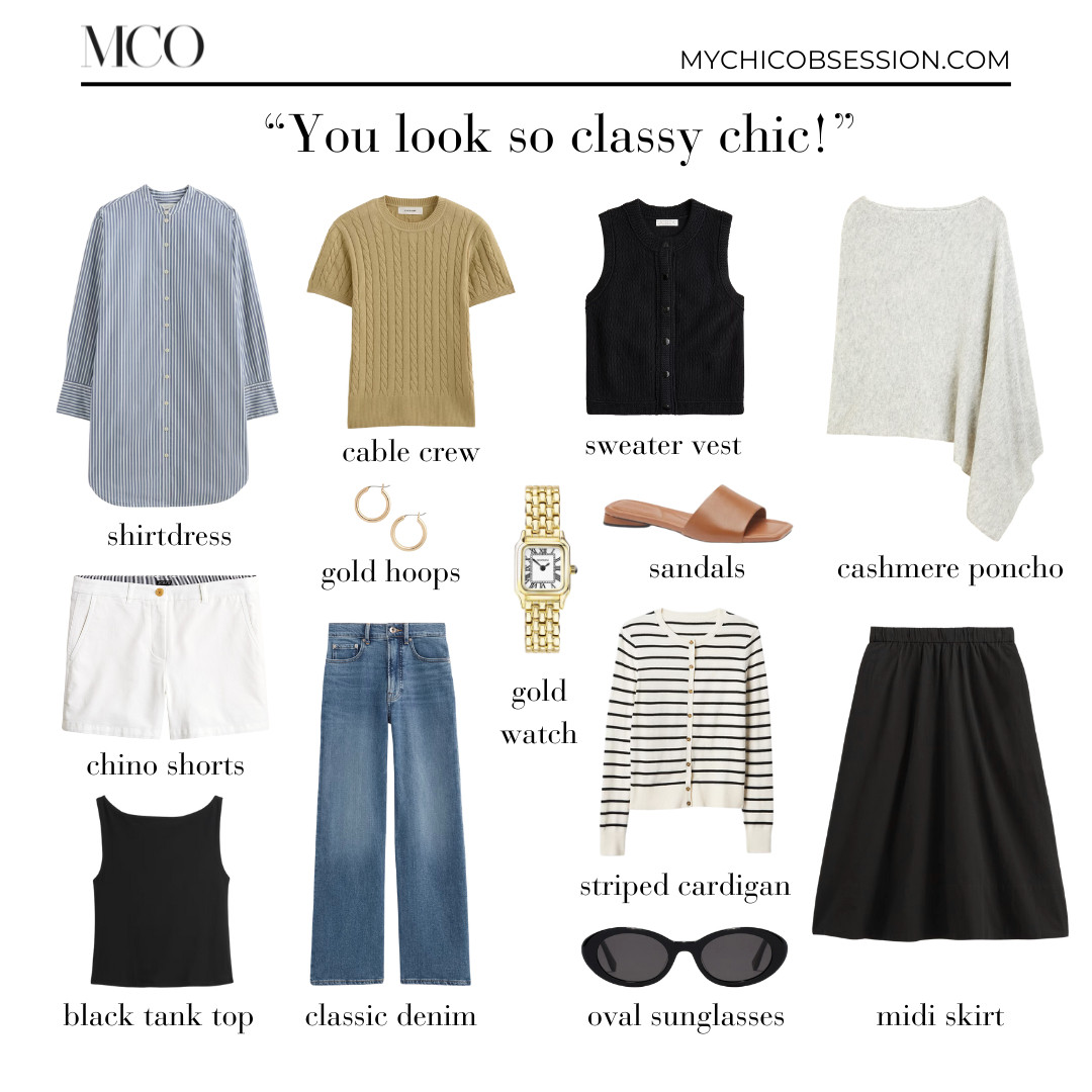 "You look so classy chic!" Style classy chic looks for the summer with timeless denim, midi skirts, light sweaters, chino shorts, and dainty accessories. 

 #LTKSeasonal #LTKWorkwear #LTKShoeCrush