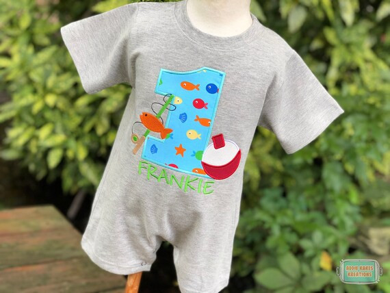First Birthday Fishing Outfit  Personalized Fishing Romper  | Etsy | Etsy (US)