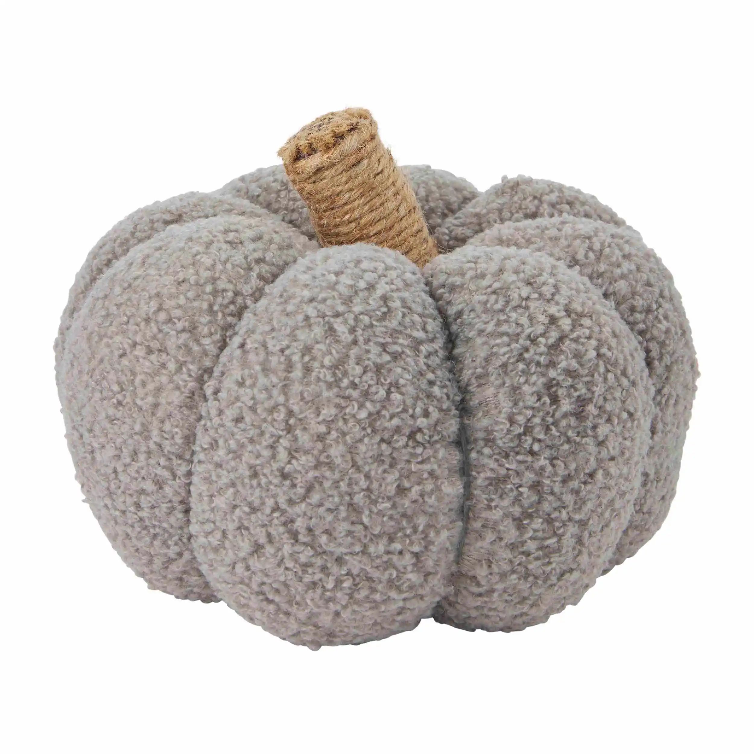 Small Neutral Shearling Pumpkin | Mud Pie (US)