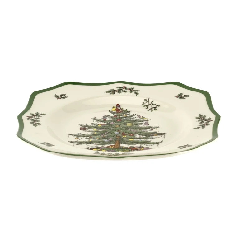 Spode Christmas Tree Scalloped Dinner Plate - Set of 4, | Walmart (US)