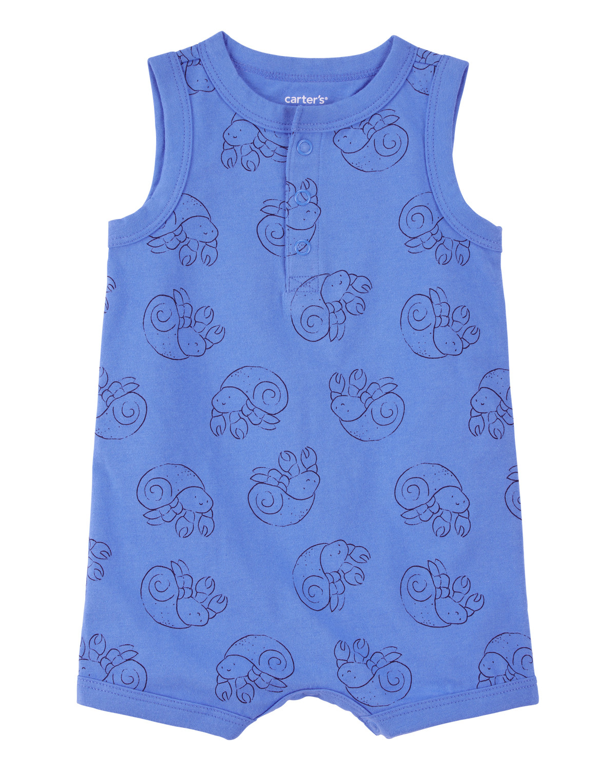 Baby Hermit Crab Print Cotton Romper | Carter's | Carter's Inc