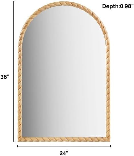 Amazon.com: Madison Park Arched Wall Mirror, 24"x36" Arch Bathroom MirrorWall-Mounted Vanity Mirr... | Amazon (US)