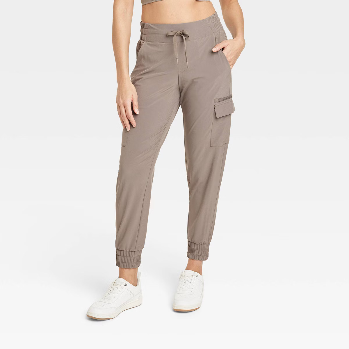 Women's Flex Woven Mid-Rise Cargo Joggers - All In Motion™ | Target