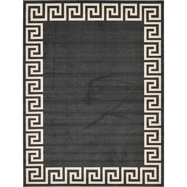 Rhodes Geometric Coal Area Rug | Wayfair North America