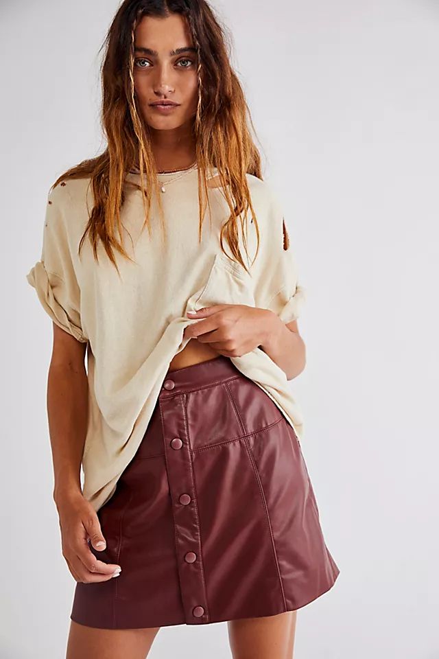 Maisie Vegan Mini Skirt | Free People (Global - UK&FR Excluded)