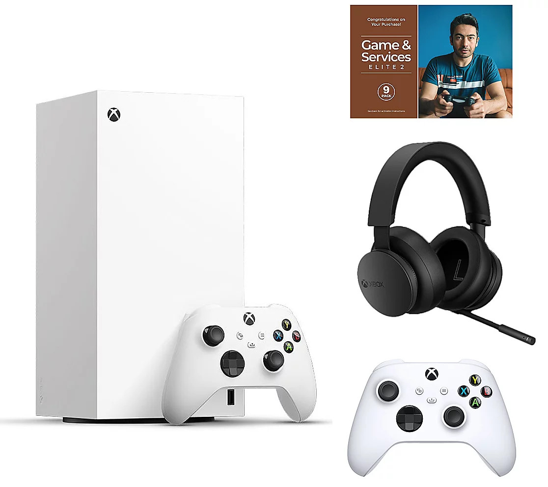 Xbox Series X Digital Console w/ Controllers & Premium Headset | QVC