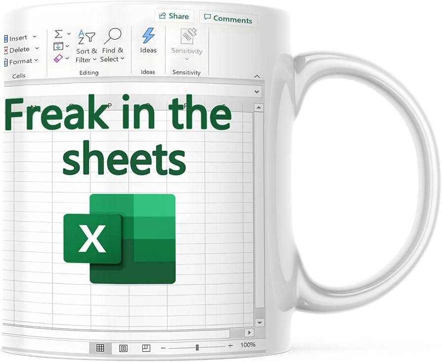 Funny Excel Coffee Mug, Freak In The Sheets Mug, Spreadsheet Excel Cup, Gifts for CPA CFO Coworke... | Amazon (US)