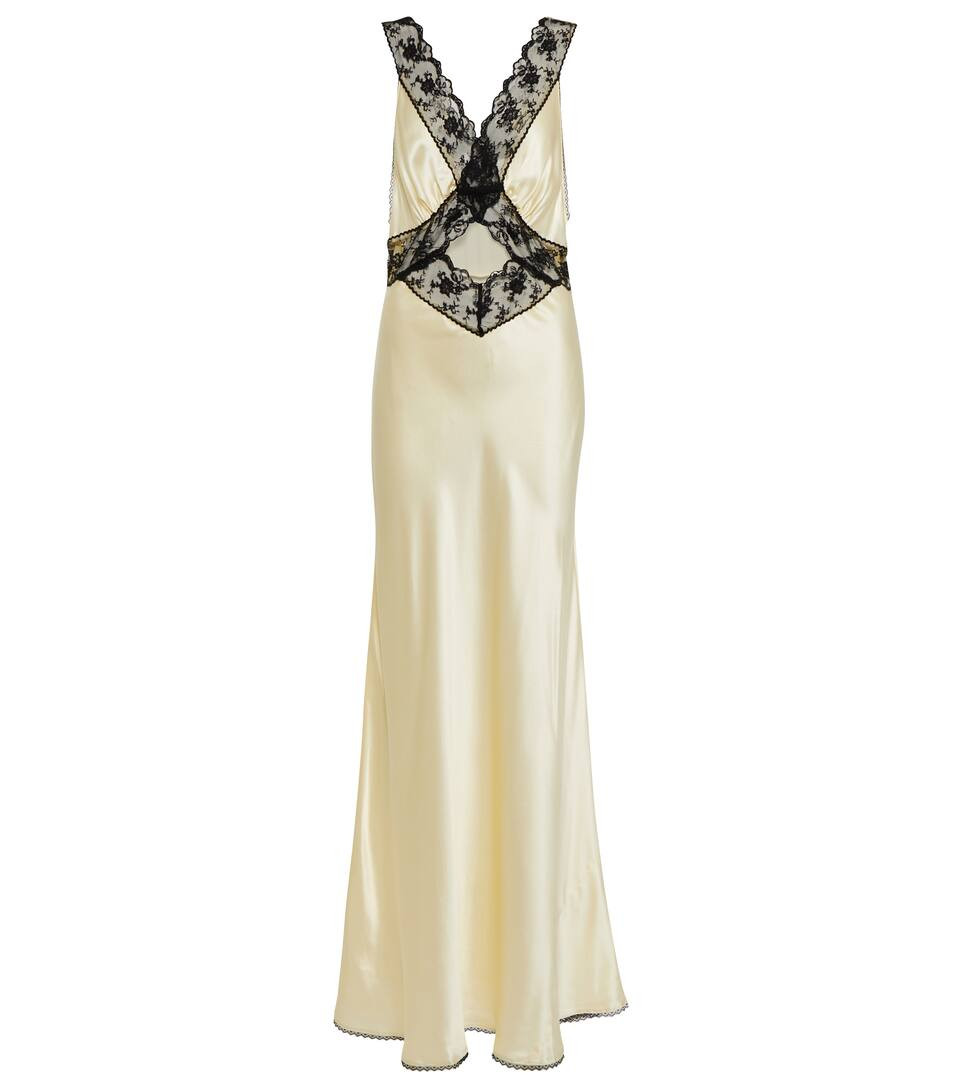 Willa lace-trimmed silk gown | Mytheresa (US/CA)