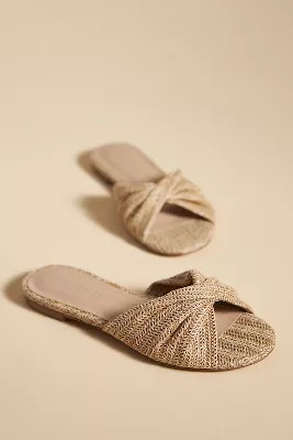 Silent D Raffia Flat Sandals | Anthropologie (US)