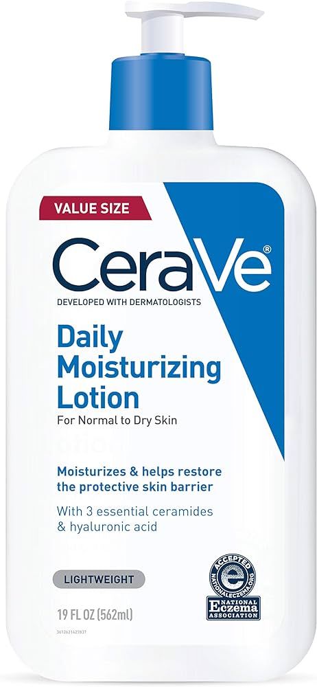 CeraVe Daily Moisturizing Lotion for Dry Skin | Body Lotion & Facial Moisturizer with Hyaluronic ... | Amazon (US)