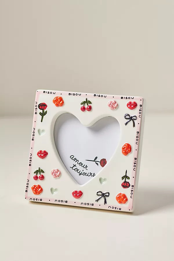 Amour Ceramic Heart Picture Frame | Anthropologie (US)