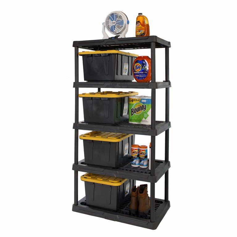HART 5 Tier 24" x 36" x 72" Heavy-Duty Plastic Ventilated Shelf for Storage & Organization | Walmart (US)