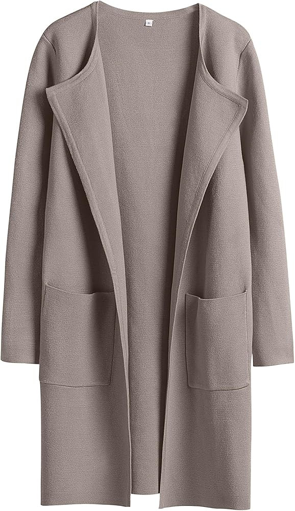 ANRABESS Womens Cardigan Sweater Open Front Knit Long Coatigan Dressy Casual Jacket Coat 2025 Fal... | Amazon (US)