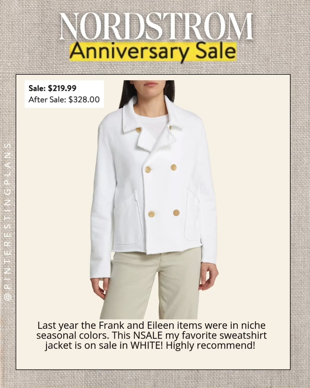 Last year the Frank and Eileen items were in niche seasonal colors. This NSALE my favorite sweatshirt jacket is on sale in WHITE! Highly recommend!

#LTKootd #LTKSeasonal #LTKSaleAlert