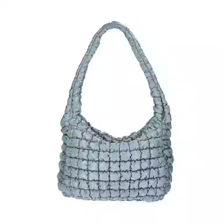 No Boundaries Women's Oversized Quilted Hobo Bag, Platinum | Walmart (US)
