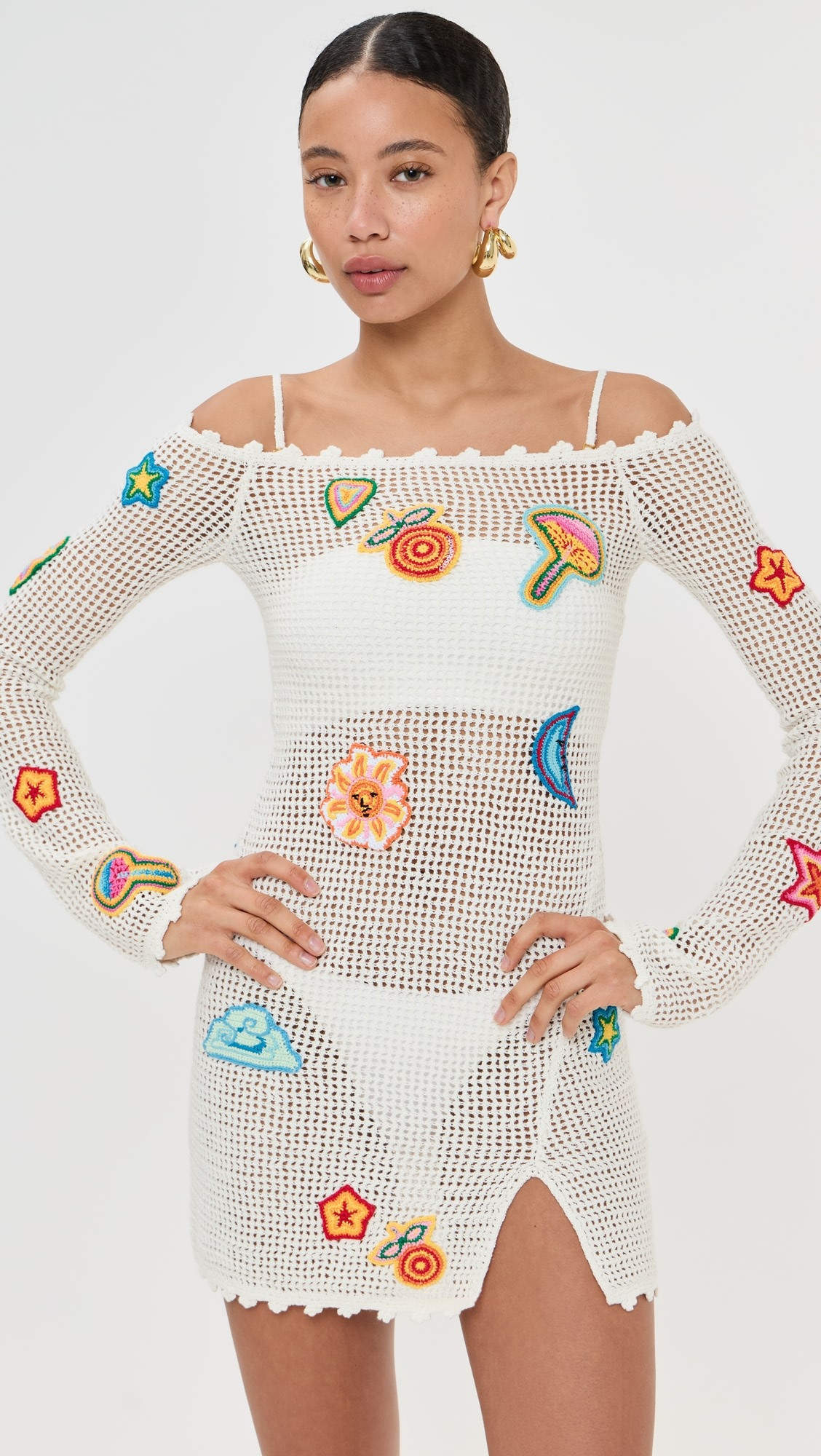 Casablanca Crochet Dress with Patches | Shopbop | Shopbop