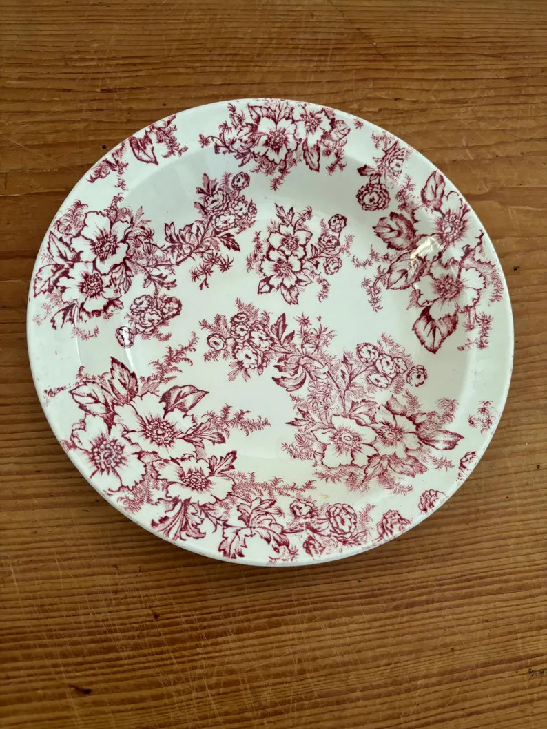 Taylor, Smith & Taylor Dogwood Pink Fairway Bowls Vintage Red Transferware - Etsy | Etsy (US)