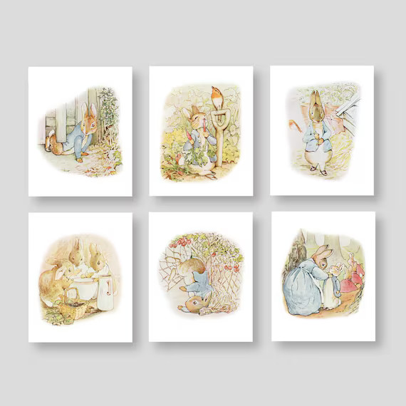 PETER RABBIT Nursery Wall Art Beatrix Potter Nursery Decor | Etsy | Etsy (US)